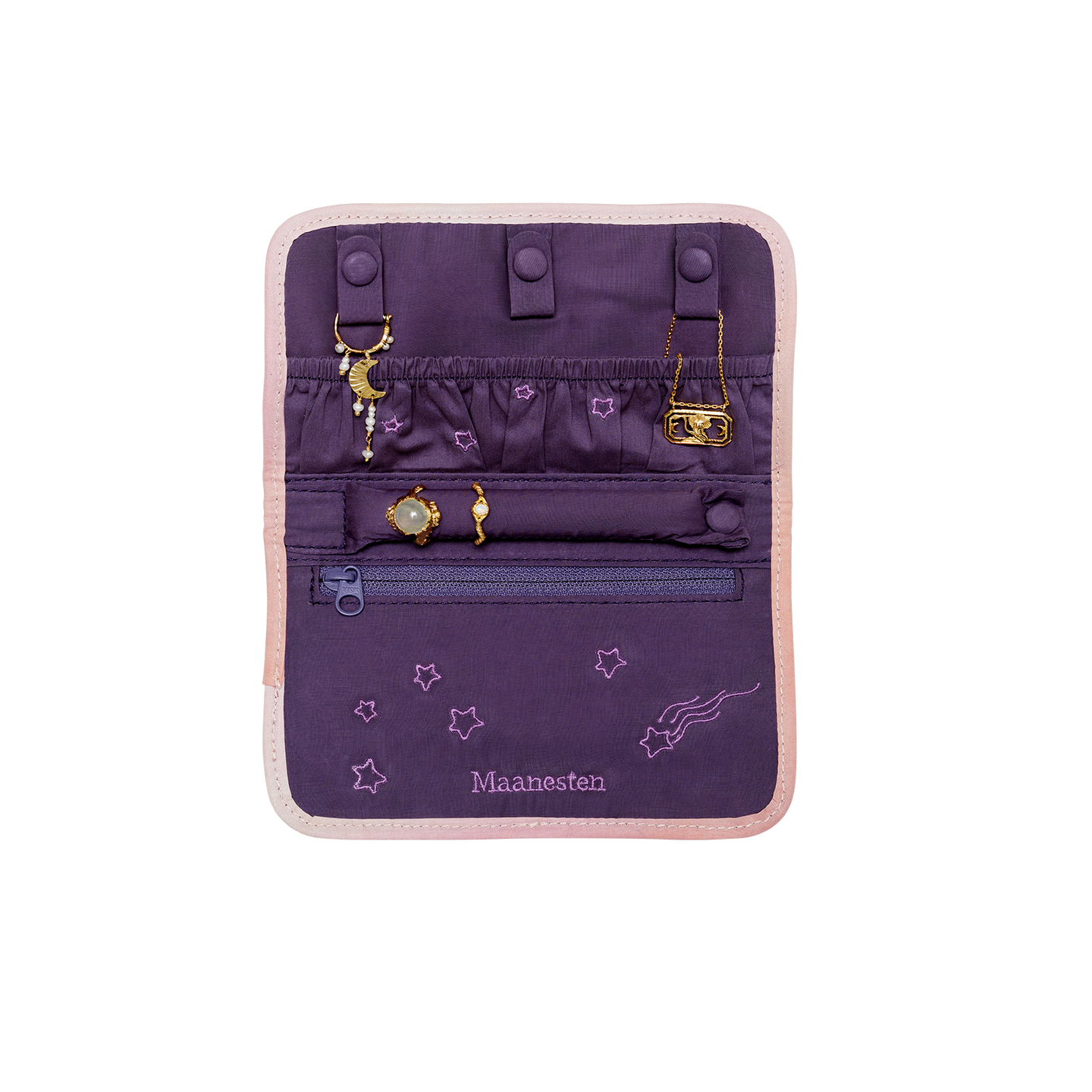Jewelry Clutch Moon & Stars Rose