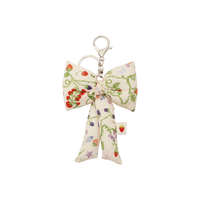 Fabric Bow Keychain Garden Magic Ivory