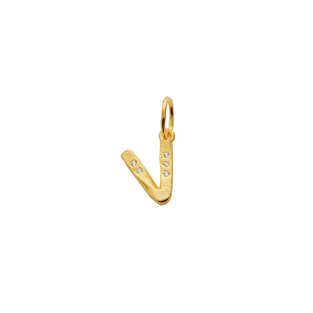 V Alphabet Pendant