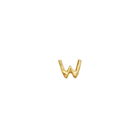 W Alphabet Single Earring